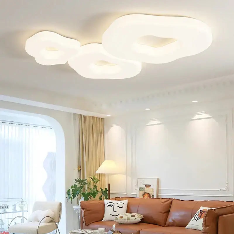 White LED Cookie Chandelier