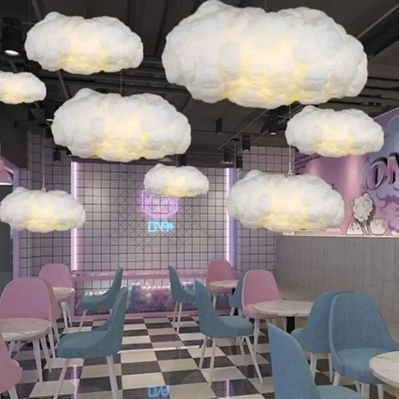 White Cotton Pendant Light