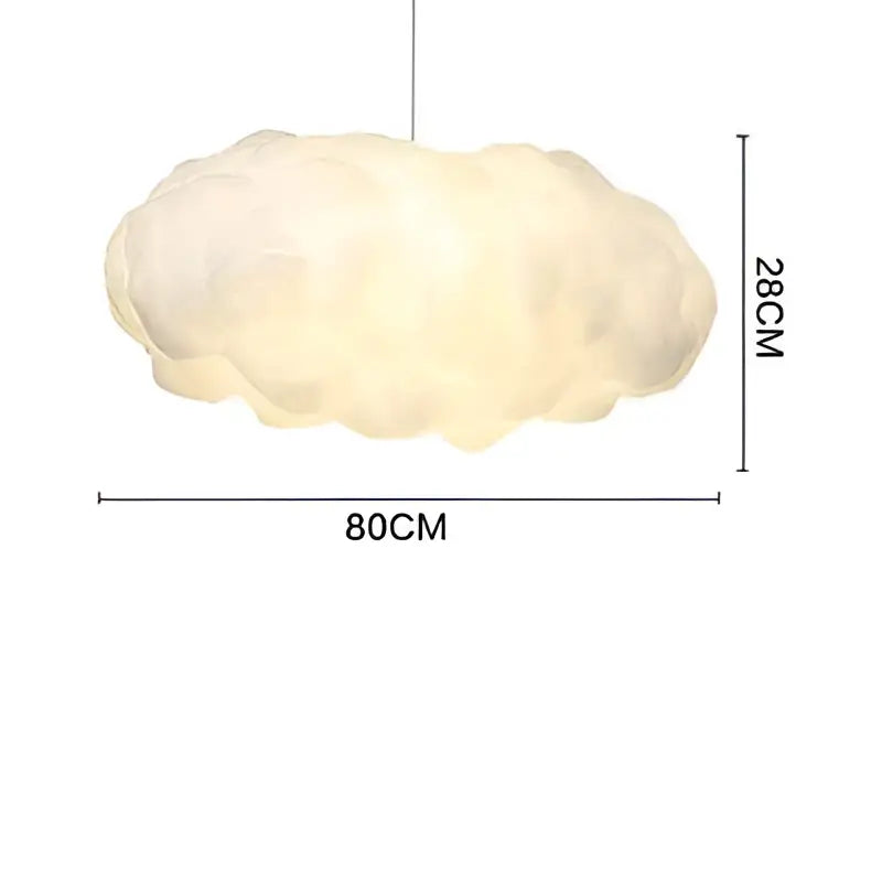 White Cotton Pendant Light