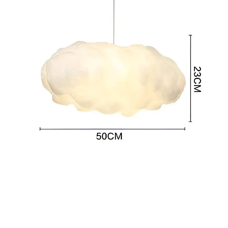 White Cotton Pendant Light