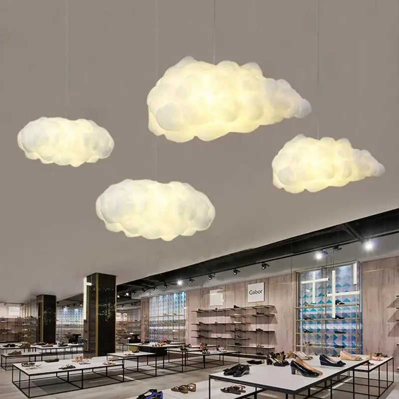 White Cotton Pendant Light