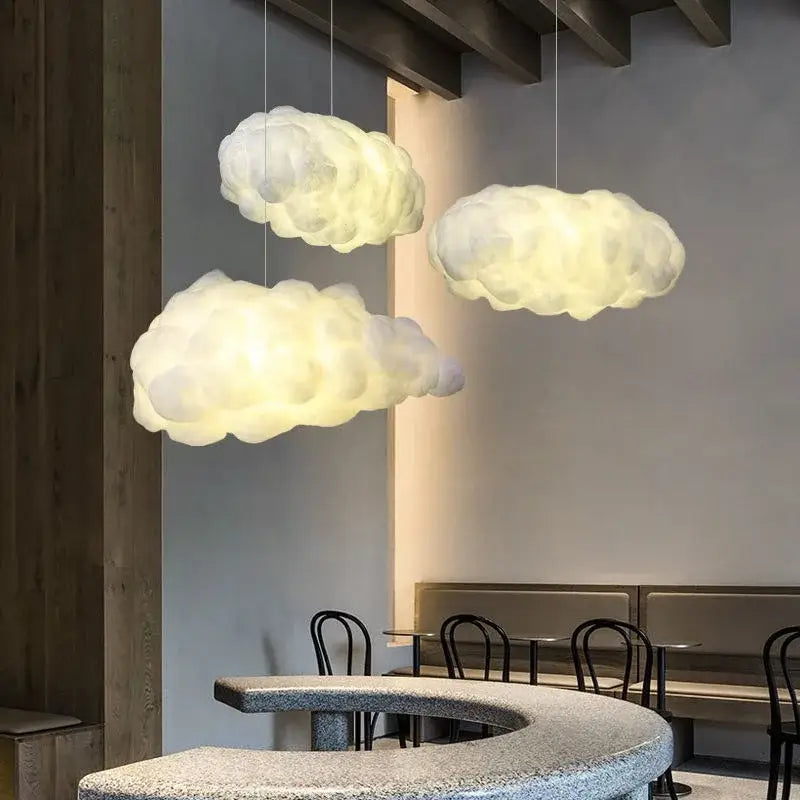 White Cotton Pendant Light