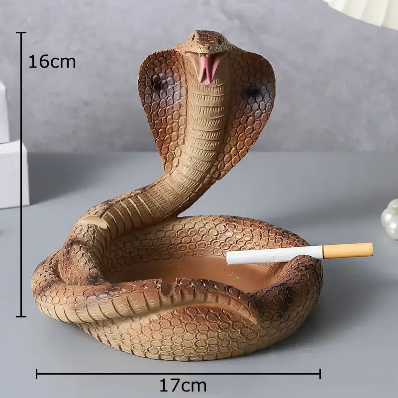 Orange Resin Cobra Ashtray