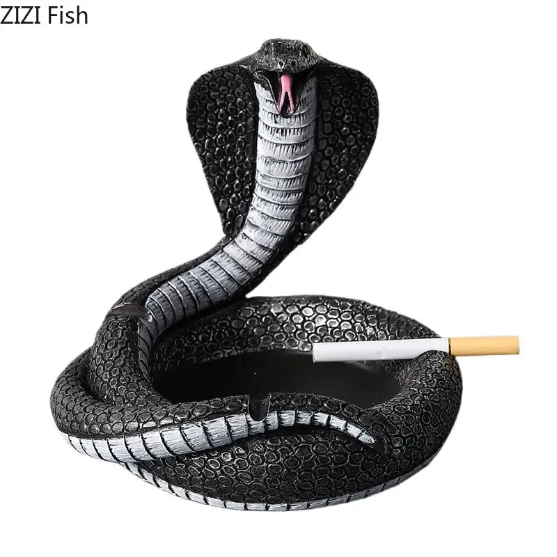 Orange Resin Cobra Ashtray