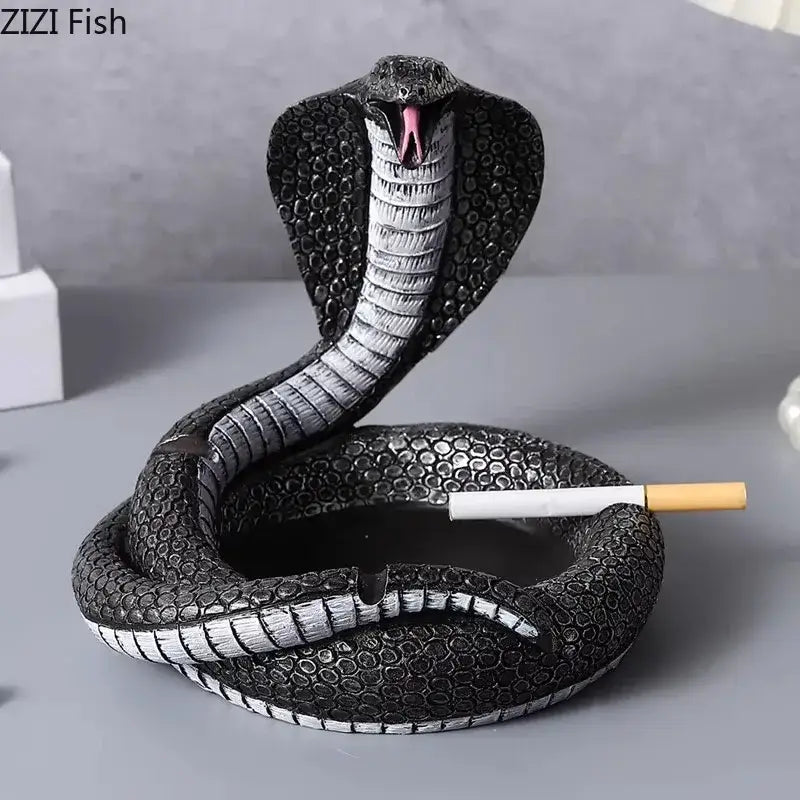 Orange Resin Cobra Ashtray