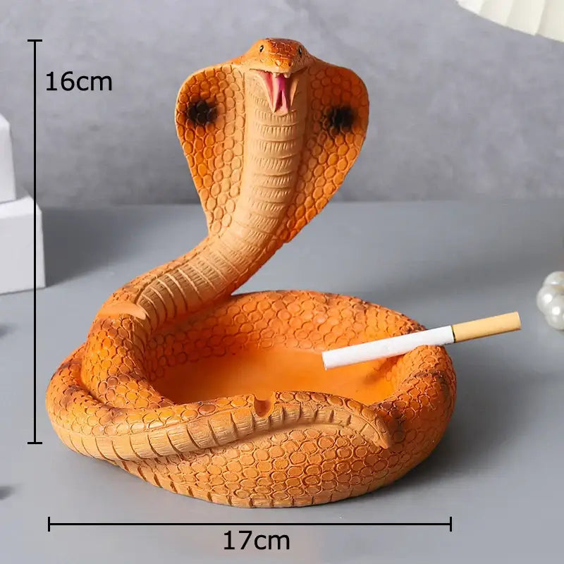 Orange Resin Cobra Ashtray