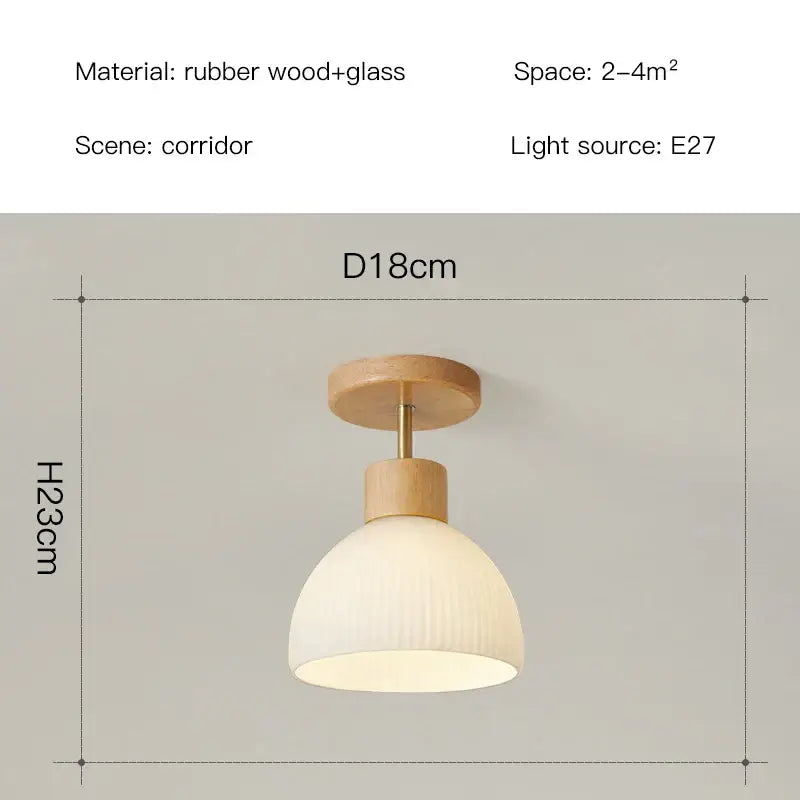 Wood Glass Ceiling Chandelier