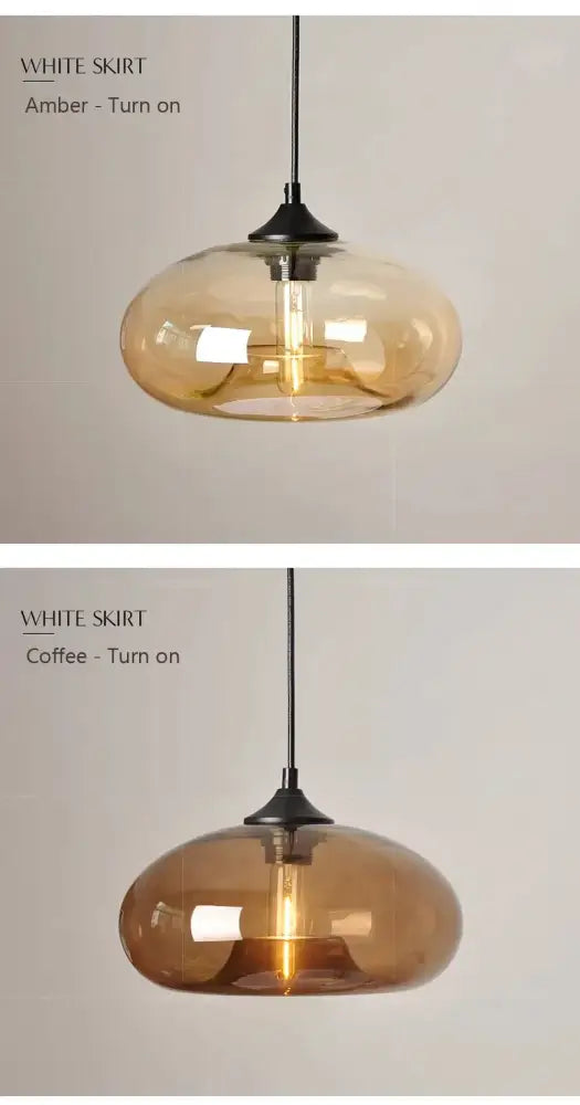 Amber Gray LED Pendant Light