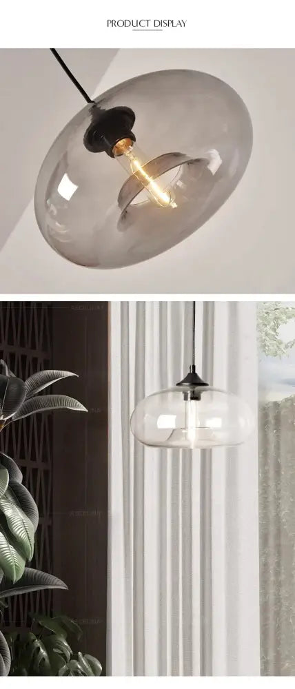 Amber Gray LED Pendant Light