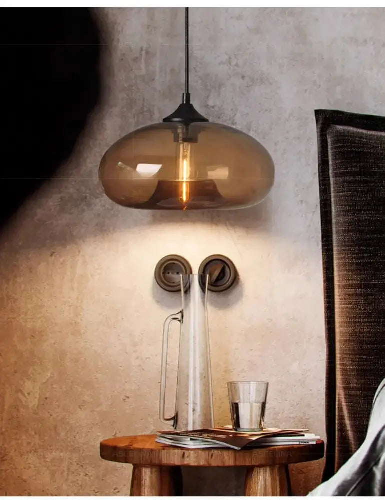 Amber Gray LED Pendant Light