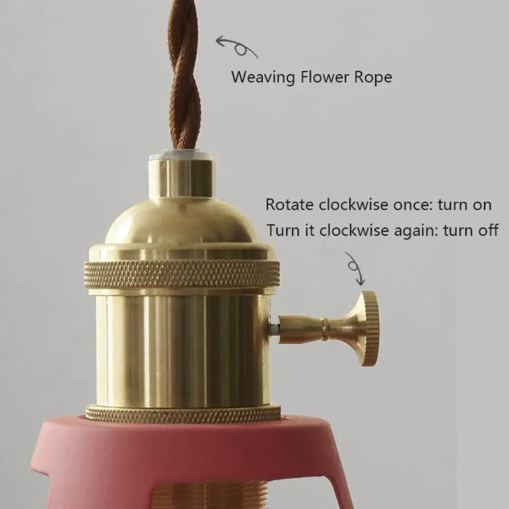 Industrial Brass Pendant Light