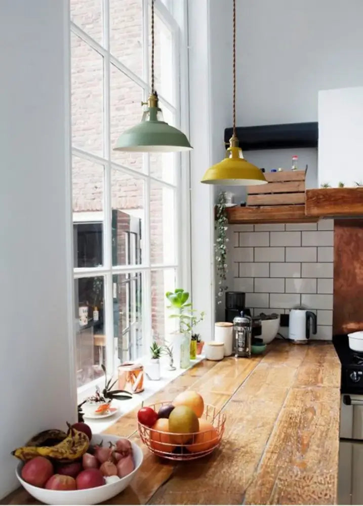 Industrial Brass Pendant Light