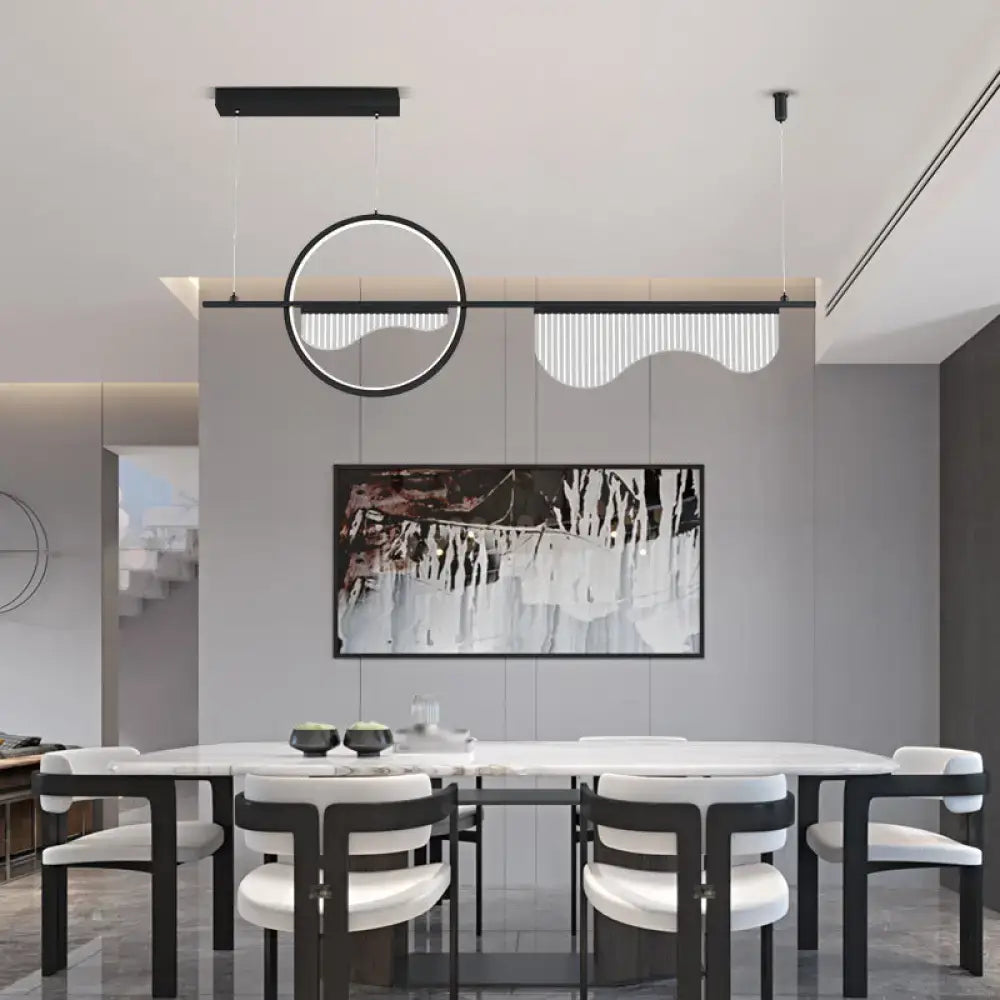 Black Geometric Pendant Light