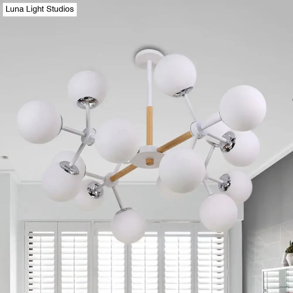 White Globe Chandelier