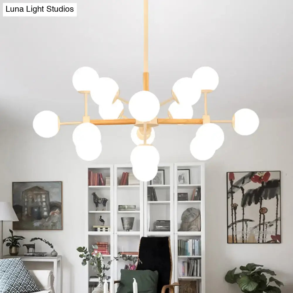 White Globe Chandelier