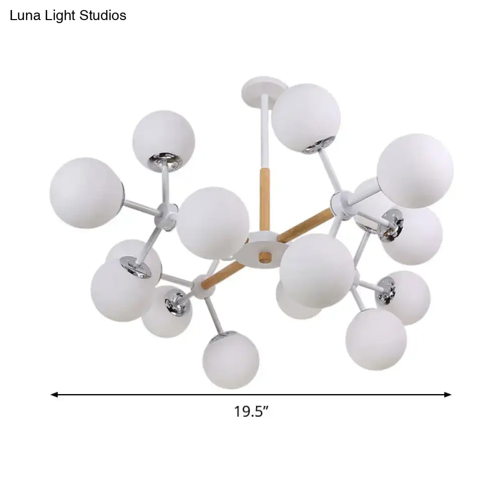 White Globe Chandelier