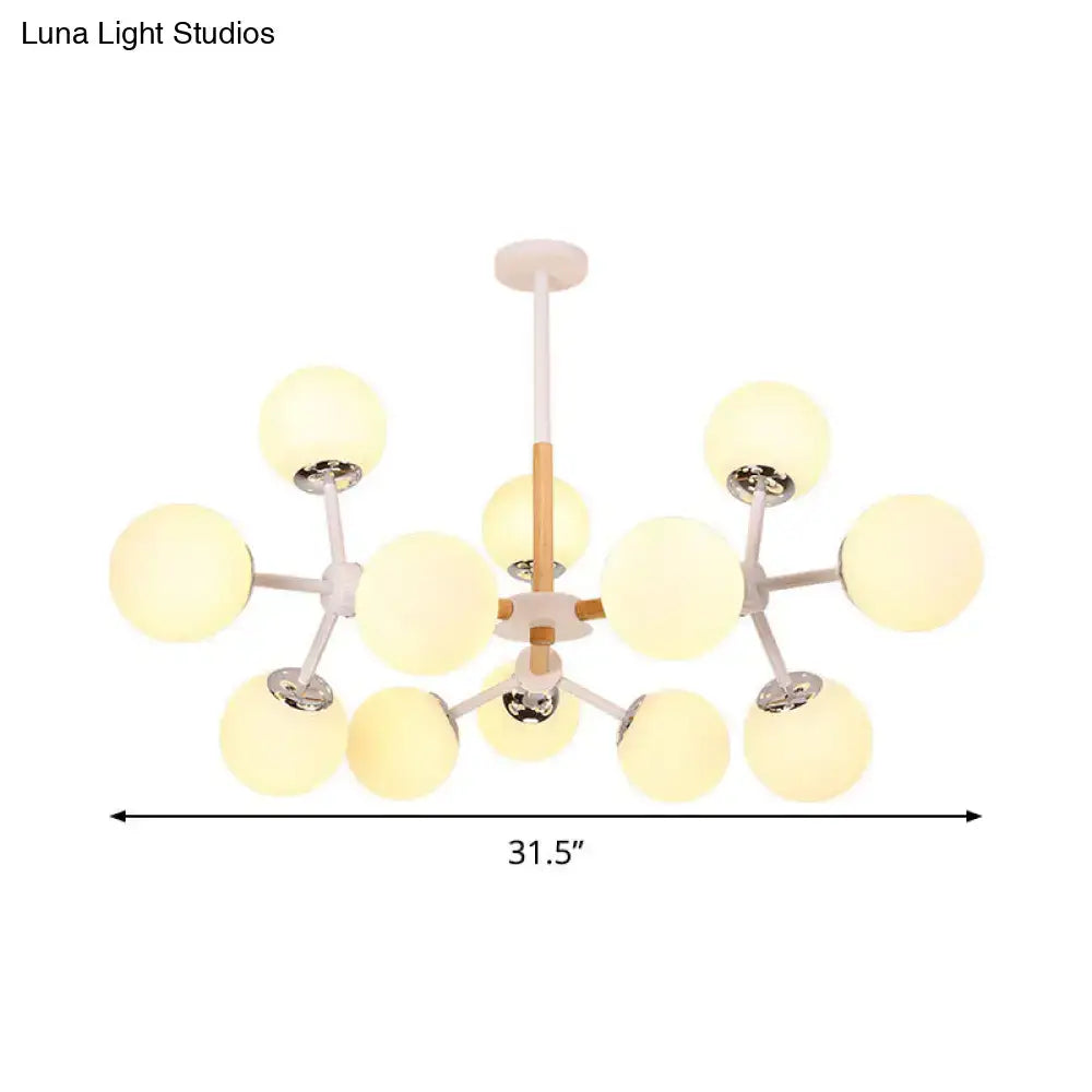 White Globe Chandelier