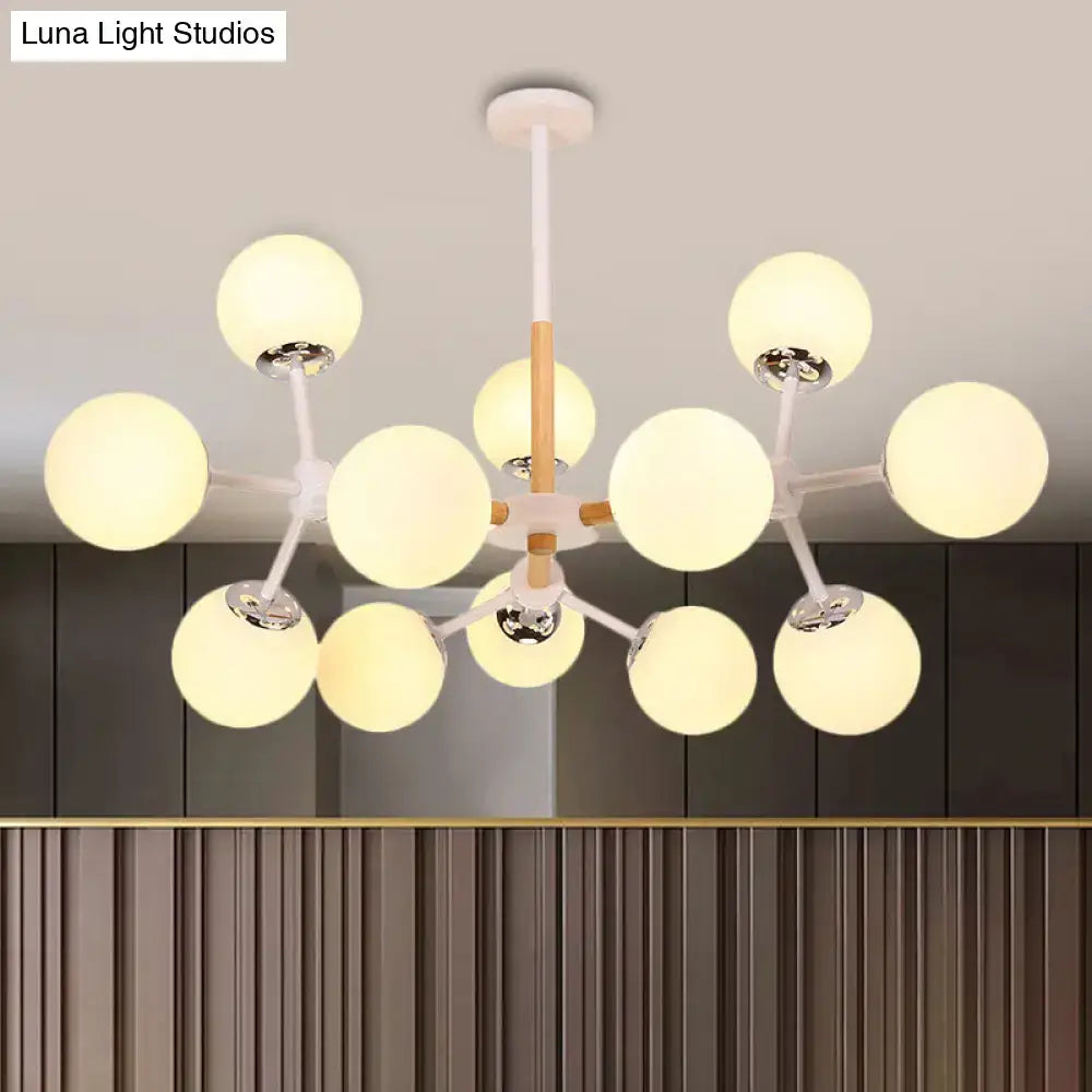 White Globe Chandelier