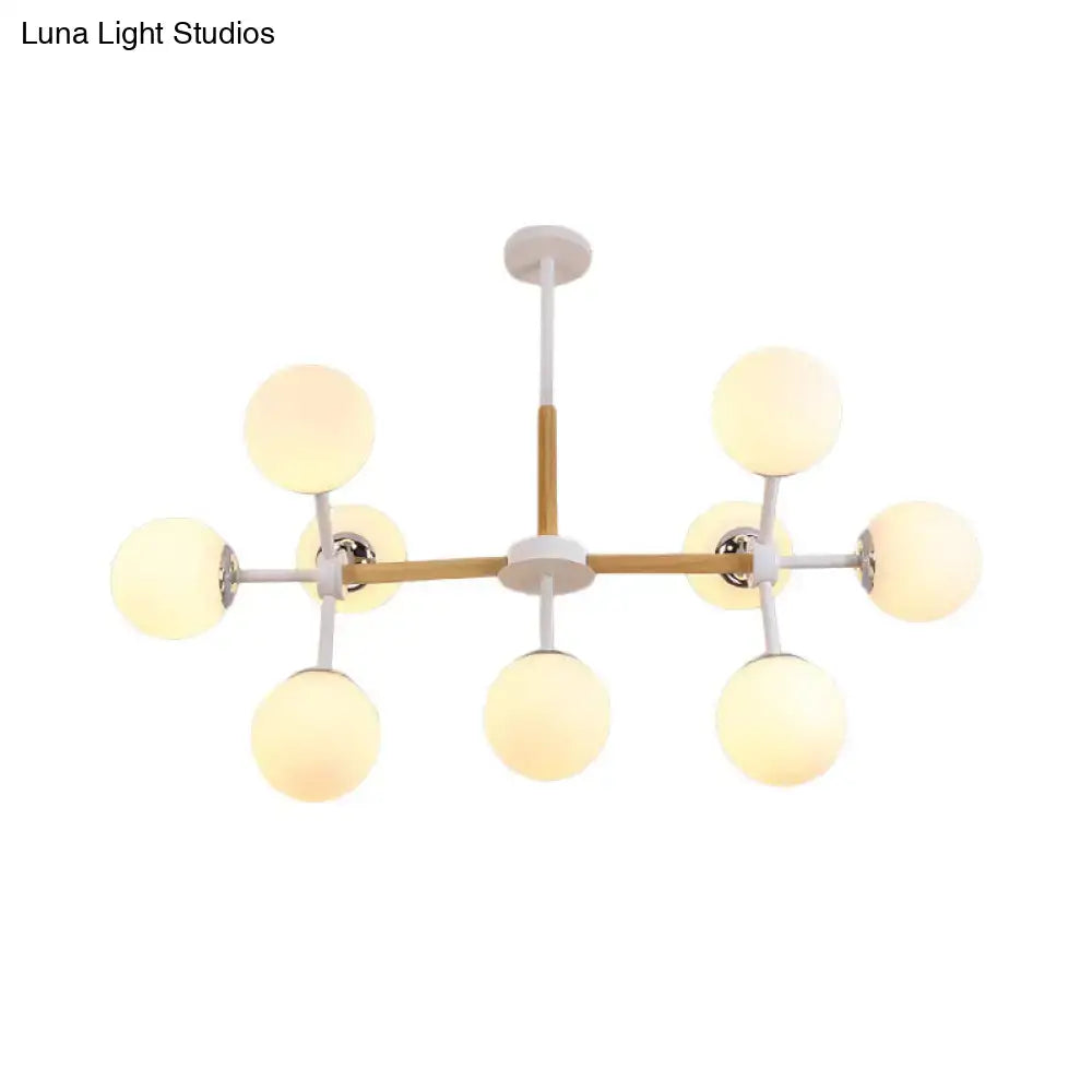 White Globe Chandelier