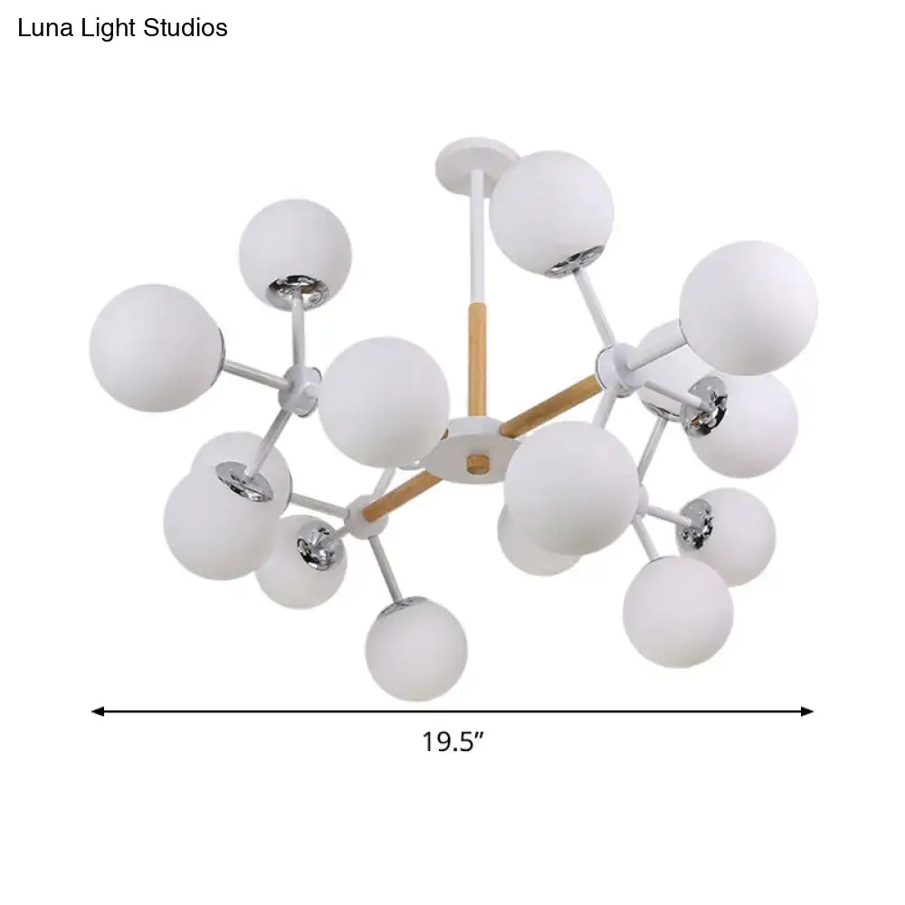 White Globe Chandelier