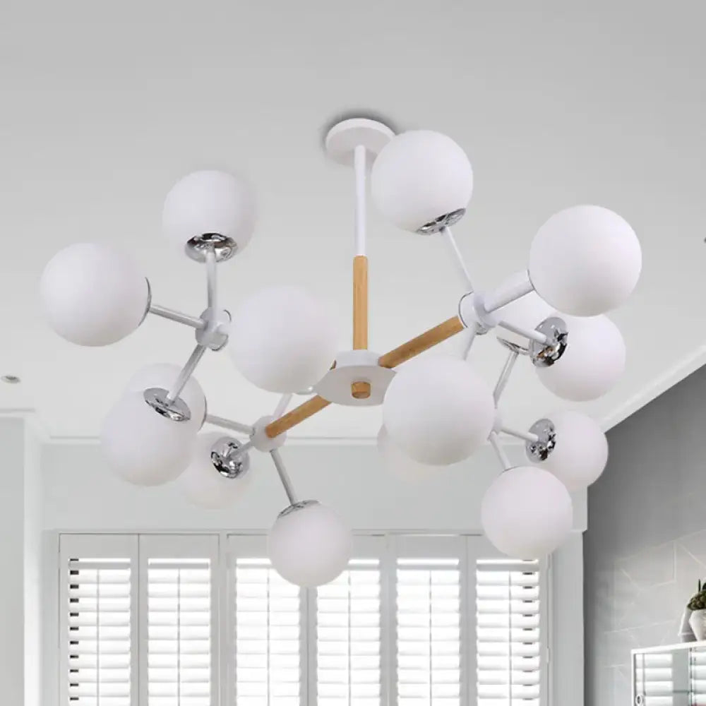 White Globe Chandelier