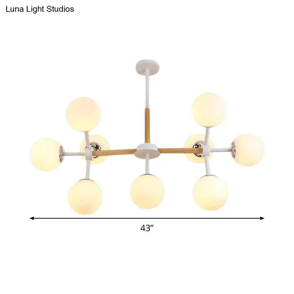 White Globe Chandelier