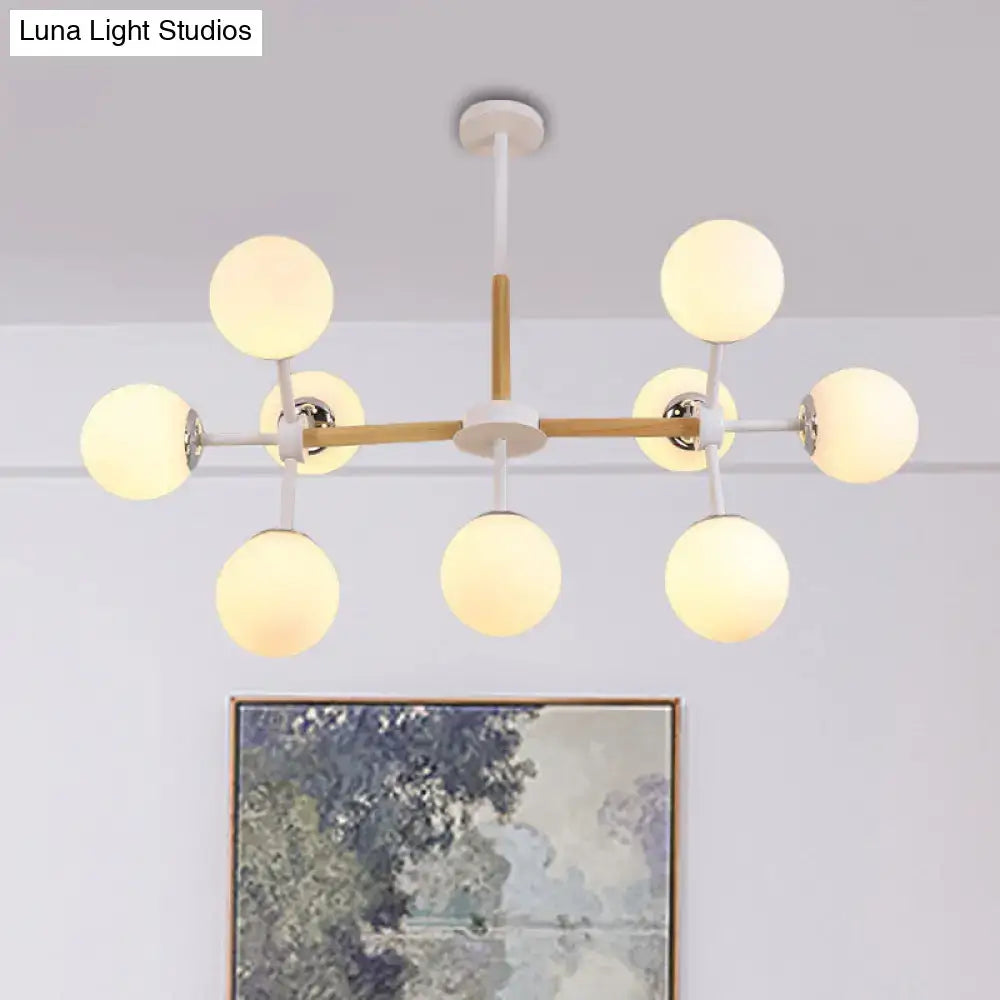 White Globe Chandelier