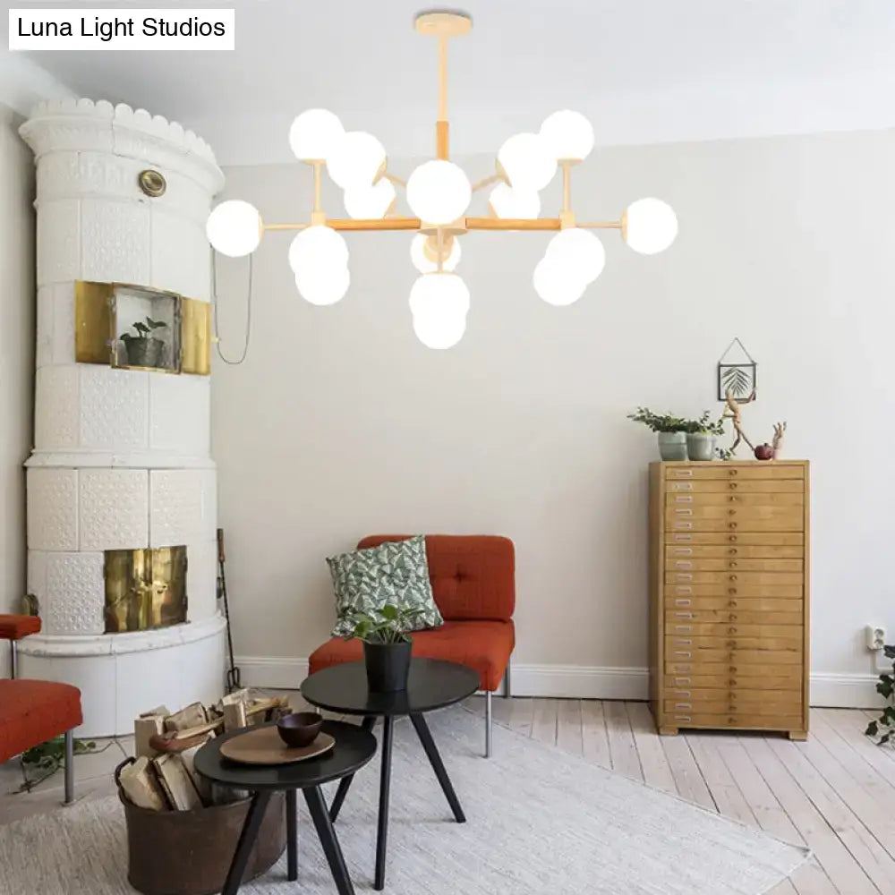 White Globe Chandelier