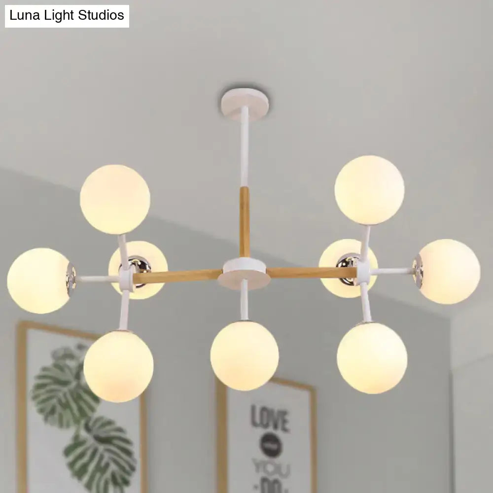 White Globe Chandelier