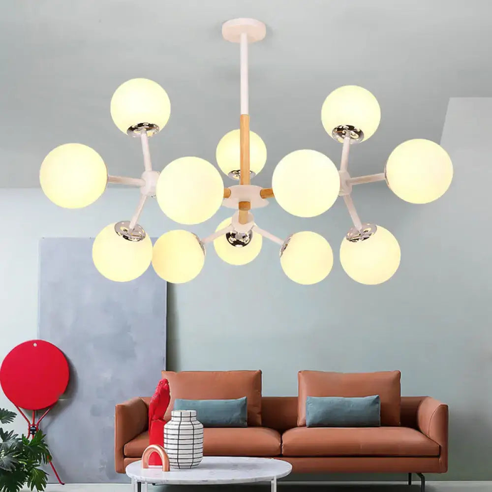 White Globe Chandelier