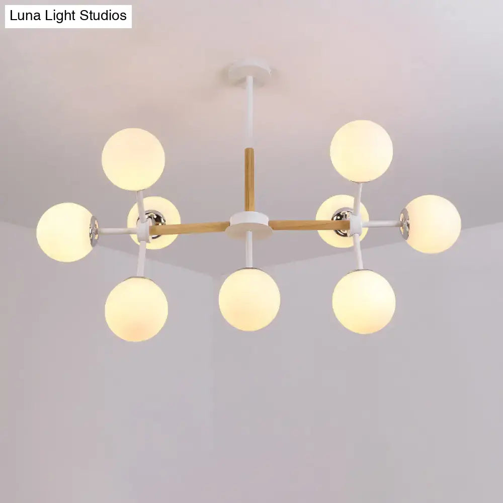 White Globe Chandelier