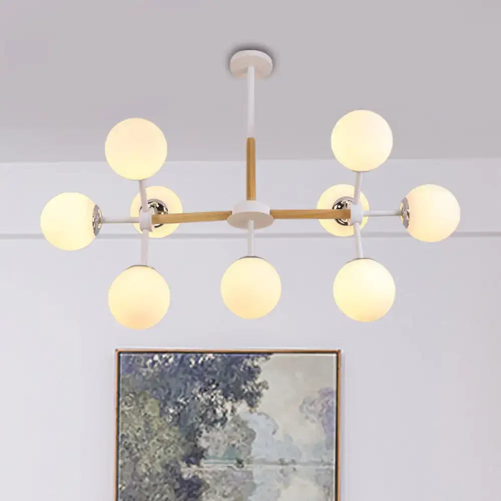White Globe Chandelier
