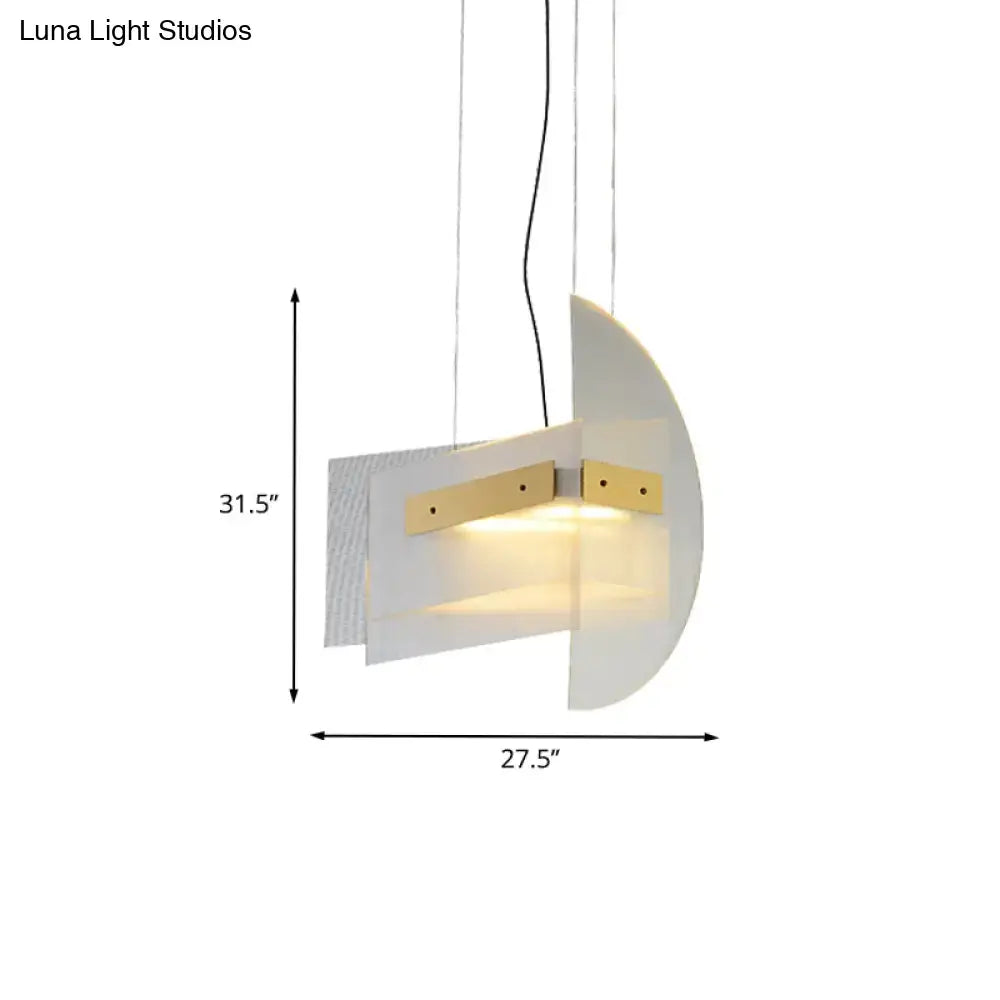 Gold Glass Geometric Chandelier