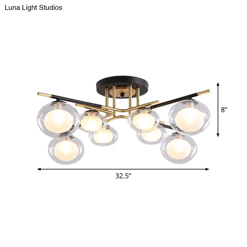 Gold Oval Glass Light