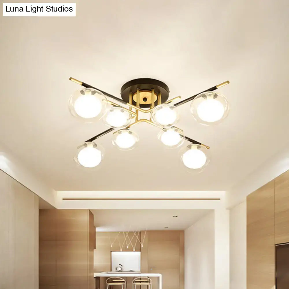 Gold Oval Glass Light