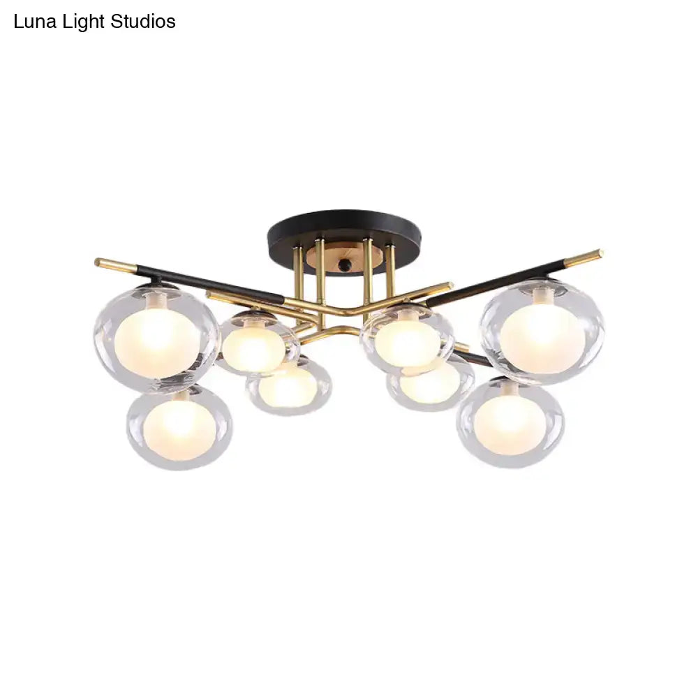 Gold Oval Glass Light
