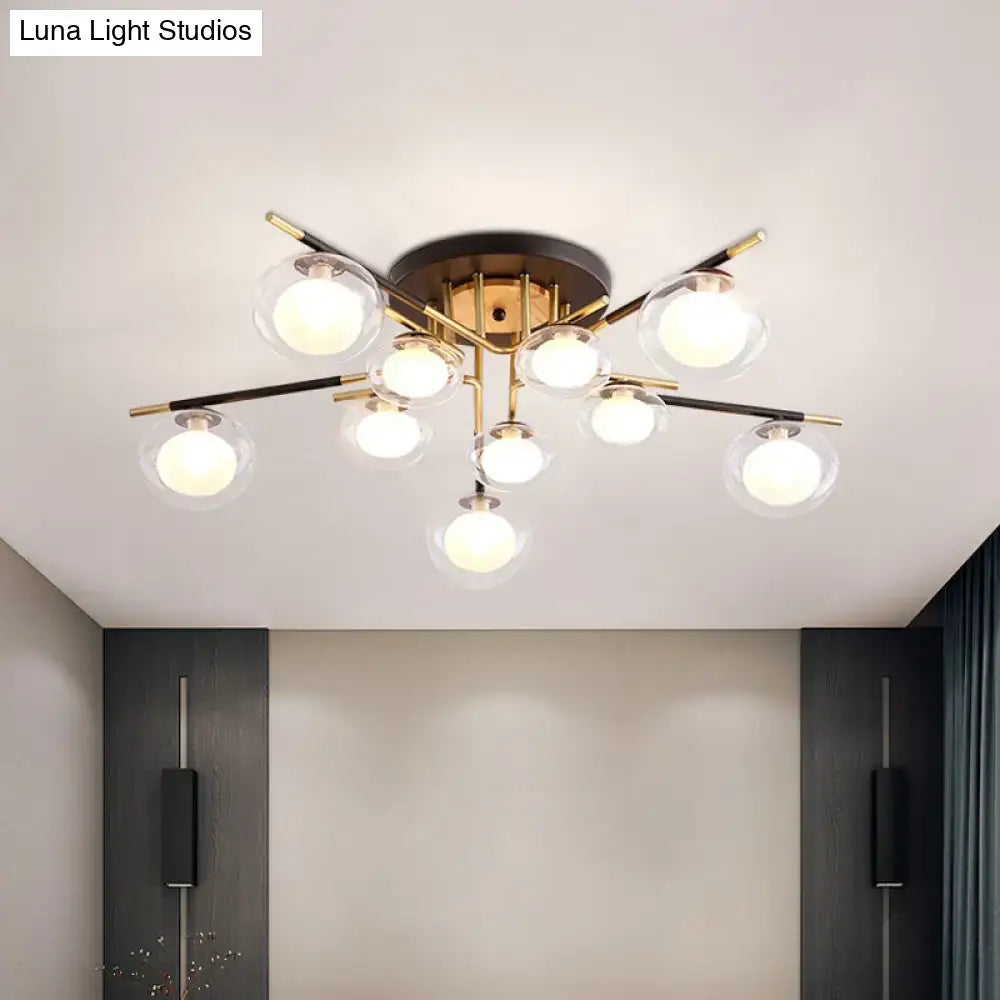 Gold Oval Glass Light