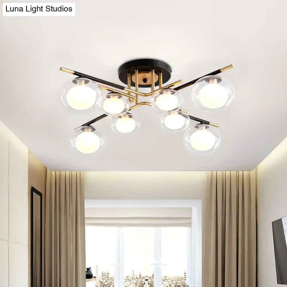 Gold Oval Glass Light