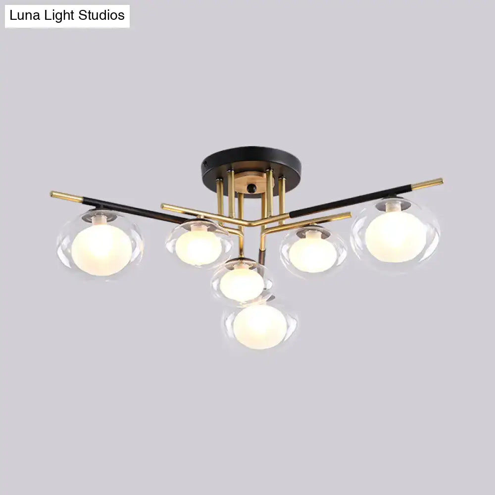 Gold Oval Glass Light
