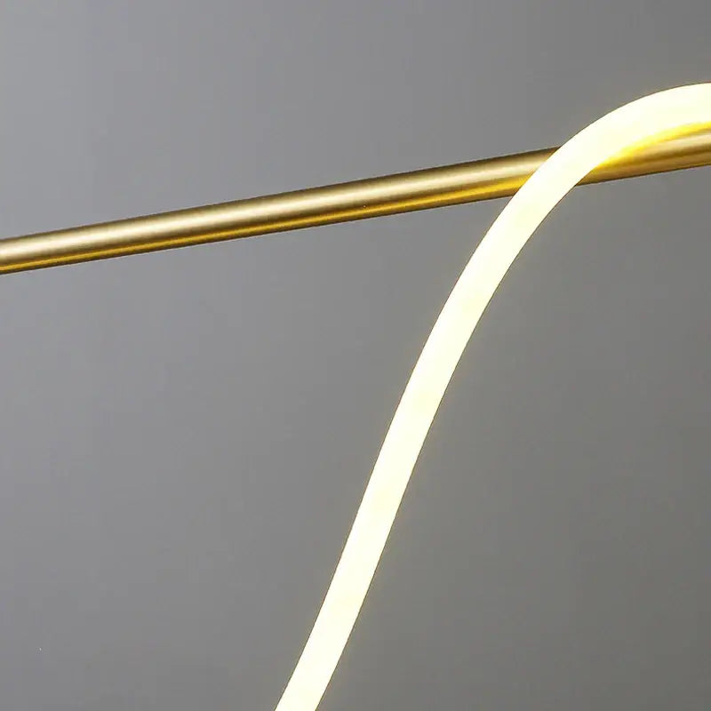 Gold Curved LED Chandelier 60-200cm