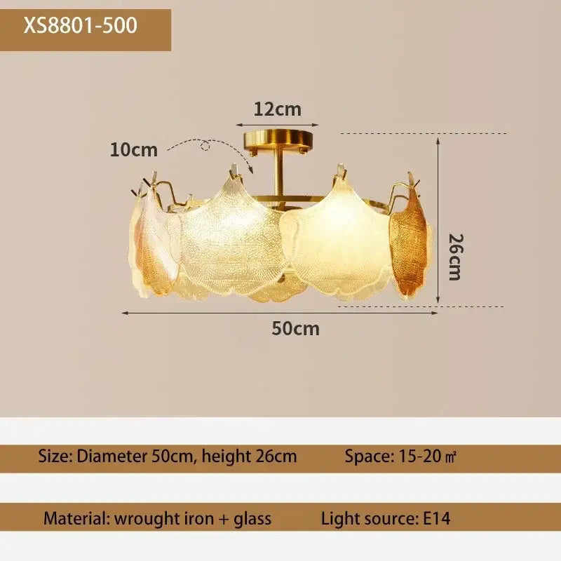 Gold Leaf LED Chandelier