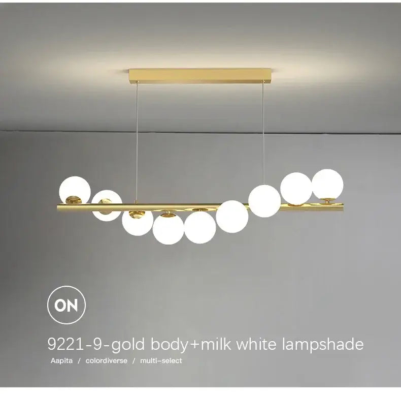 Gold Glass Ceiling Chandelier