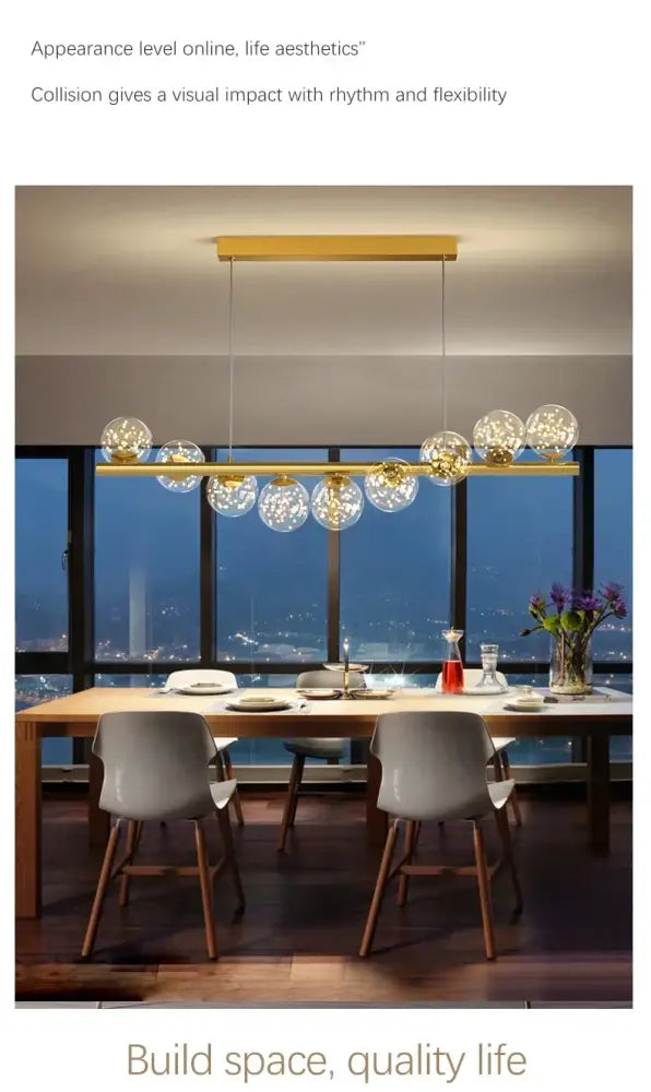 Gold Glass Ceiling Chandelier