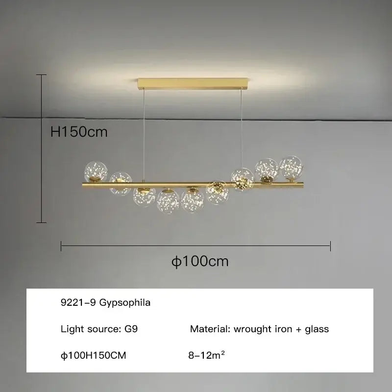 Gold Glass Ceiling Chandelier