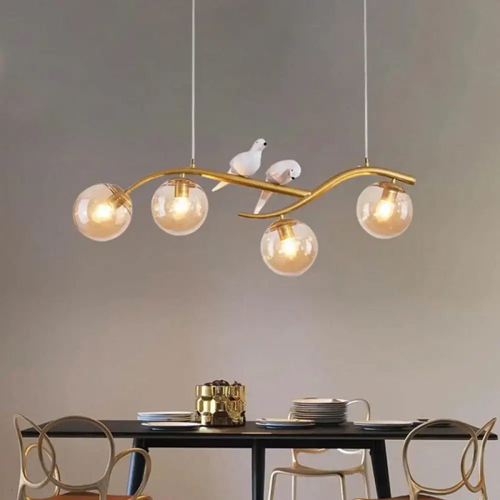 Gold Black Pendant Light Cognac Smoke Grey Glass