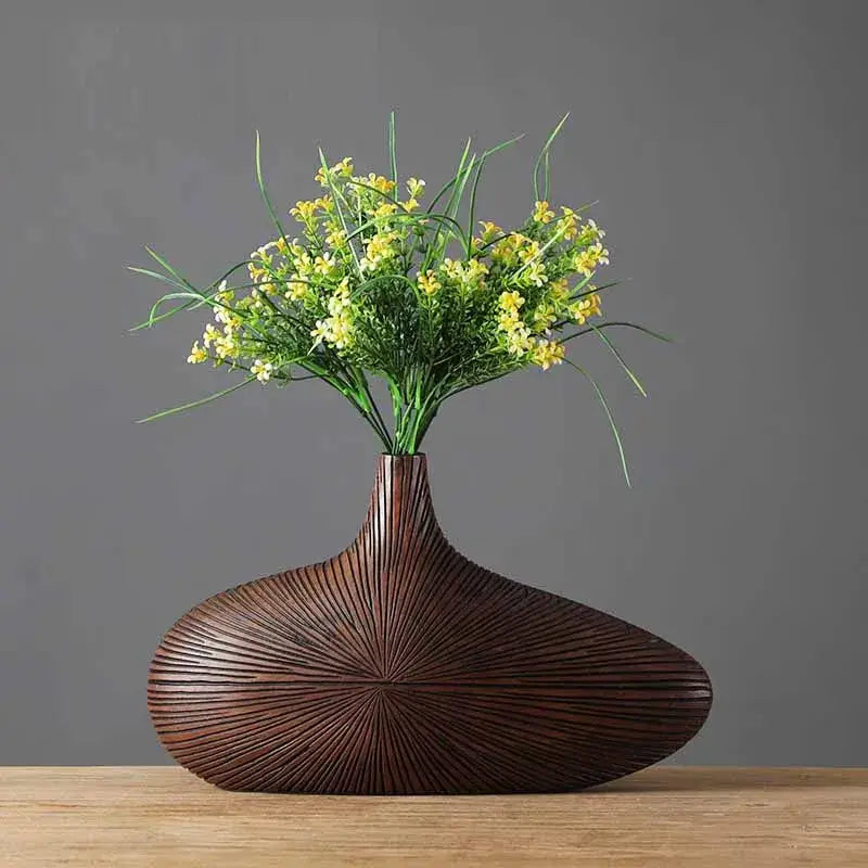 Light Brown Resin Vase