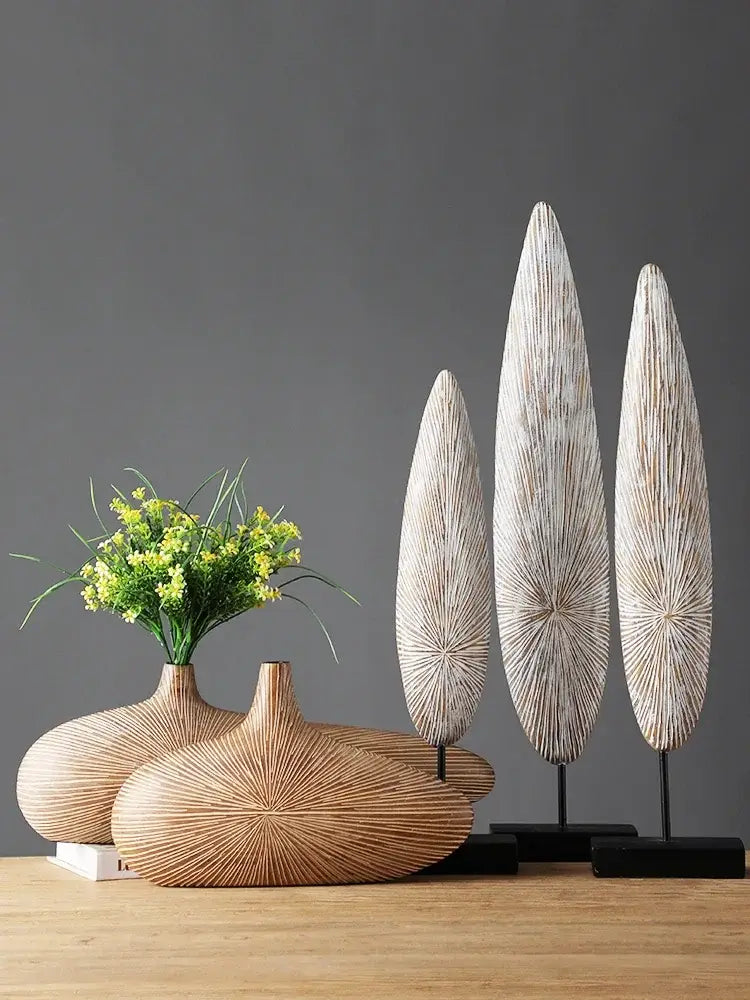 Light Brown Resin Vase