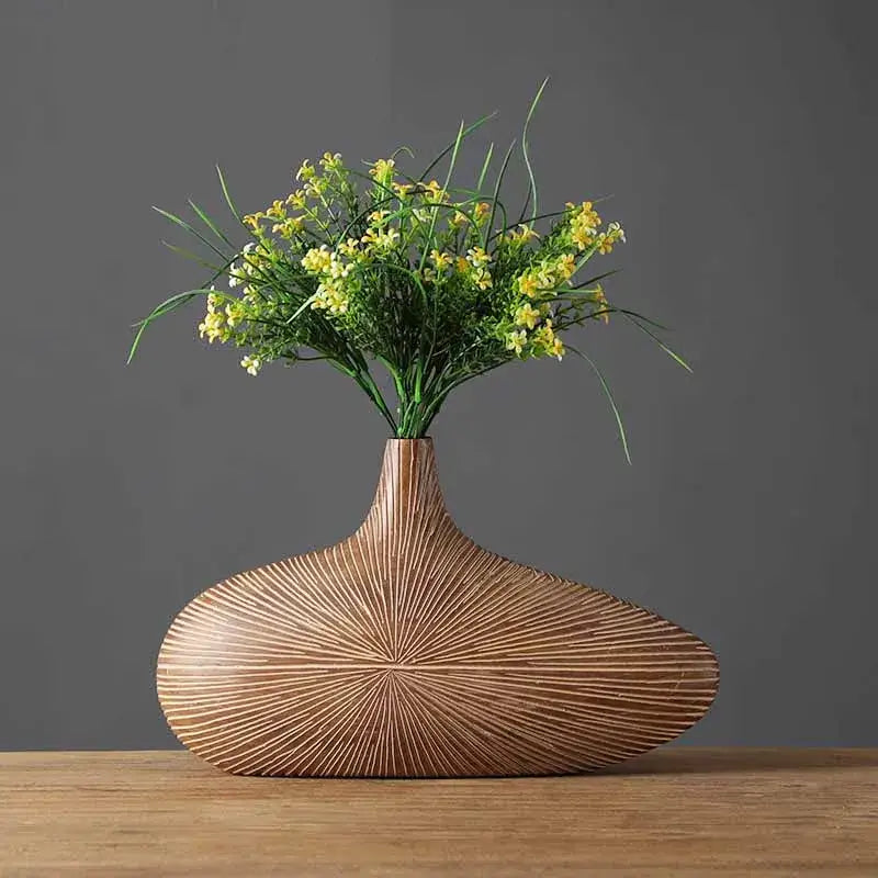 Light Brown Resin Vase