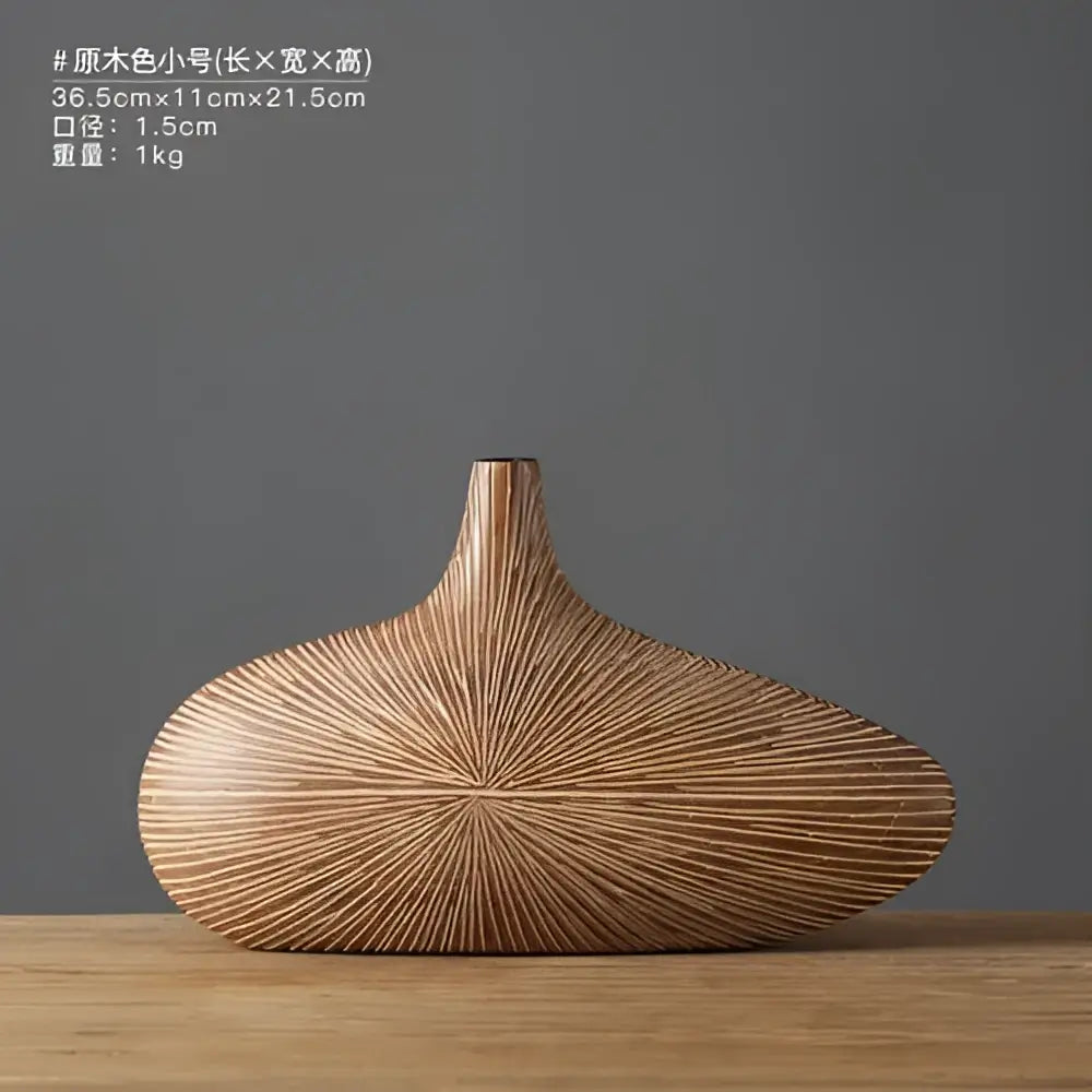 Light Brown Resin Vase