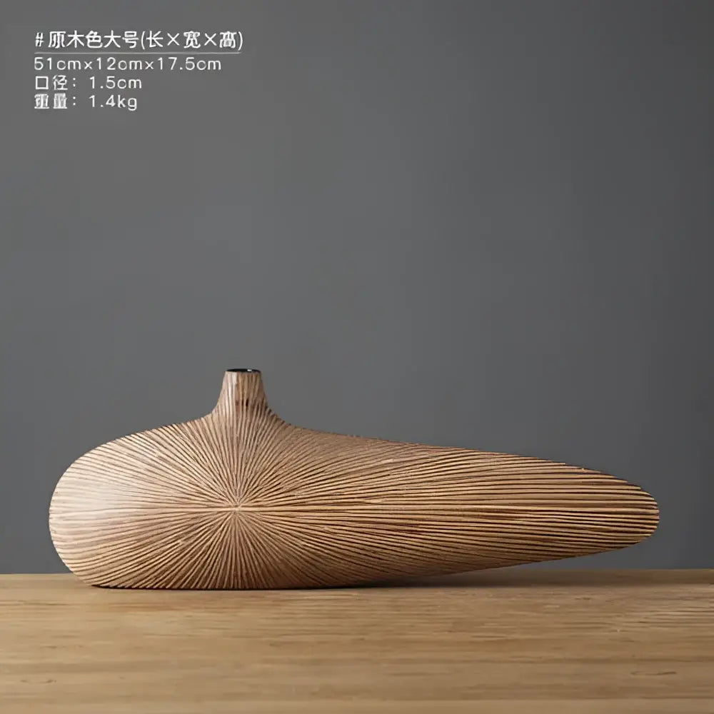 Light Brown Resin Vase
